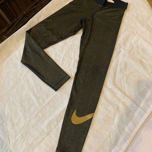 Nike full length gold fleck leggings
